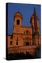 Church of the Trinita Dei Monti and the Sallust Obelisk at Sunset-null-Stretched Canvas