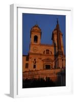 Church of the Trinita Dei Monti and the Sallust Obelisk at Sunset-null-Framed Giclee Print