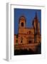 Church of the Trinita Dei Monti and the Sallust Obelisk at Sunset-null-Framed Giclee Print