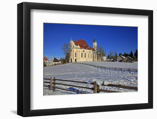 Church of Wieskirche near Steingaden, Bavaria, Germany, Europe-Hans-Peter Merten-Framed Photographic Print