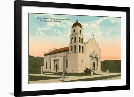 Church, Old Town, San Diego, California-null-Framed Art Print