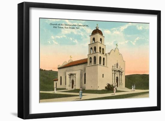 Church, Old Town, San Diego, California-null-Framed Art Print