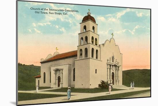 Church, Old Town, San Diego, California-null-Mounted Art Print