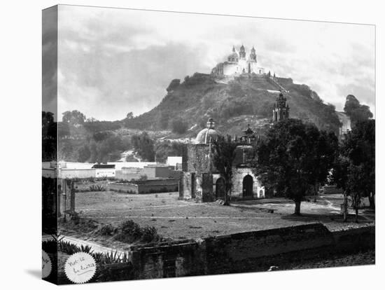 Church on Pyramid over Cholula-null-Stretched Canvas