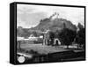 Church on Pyramid over Cholula-null-Framed Stretched Canvas