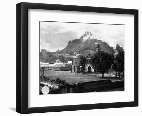 Church on Pyramid over Cholula-null-Framed Photographic Print