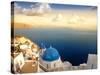 Church on Santorini Island at Sunset-olly2-Stretched Canvas