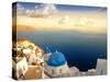 Church on Santorini Island at Sunset-olly2-Stretched Canvas