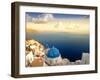 Church on Santorini Island at Sunset-olly2-Framed Photographic Print