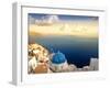 Church on Santorini Island at Sunset-olly2-Framed Photographic Print