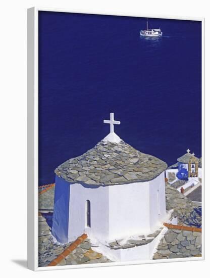 Church on Skopelos Island, Greek Islands, Greece, Europe-Papadopoulos Sakis-Framed Photographic Print