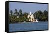 Church on the Shores of Ashtamudi Lake, Kollam, Kerala, India, Asia-Balan Madhavan-Framed Stretched Canvas