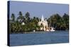 Church on the Shores of Ashtamudi Lake, Kollam, Kerala, India, Asia-Balan Madhavan-Stretched Canvas