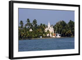 Church on the Shores of Ashtamudi Lake, Kollam, Kerala, India, Asia-Balan Madhavan-Framed Photographic Print