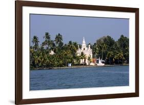 Church on the Shores of Ashtamudi Lake, Kollam, Kerala, India, Asia-Balan Madhavan-Framed Photographic Print