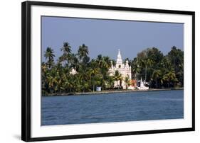 Church on the Shores of Ashtamudi Lake, Kollam, Kerala, India, Asia-Balan Madhavan-Framed Photographic Print