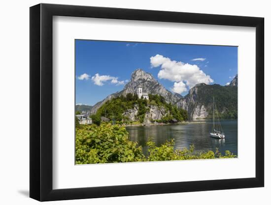 Church Overlooking Traunsee Lake, Traunkirchen, Upper Austria, Austria-Peter Adams-Framed Photographic Print