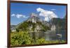 Church Overlooking Traunsee Lake, Traunkirchen, Upper Austria, Austria-Peter Adams-Framed Photographic Print