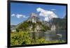 Church Overlooking Traunsee Lake, Traunkirchen, Upper Austria, Austria-Peter Adams-Framed Photographic Print