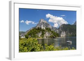 Church Overlooking Traunsee Lake, Traunkirchen, Upper Austria, Austria-Peter Adams-Framed Photographic Print