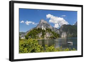 Church Overlooking Traunsee Lake, Traunkirchen, Upper Austria, Austria-Peter Adams-Framed Photographic Print