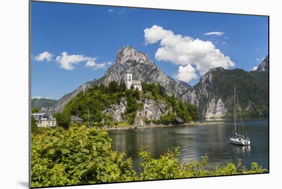 Church Overlooking Traunsee Lake, Traunkirchen, Upper Austria, Austria-Peter Adams-Mounted Photographic Print