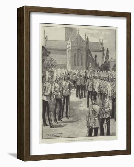 Church Parade of the Household Cavalry at Windsor-Thomas Walter Wilson-Framed Giclee Print