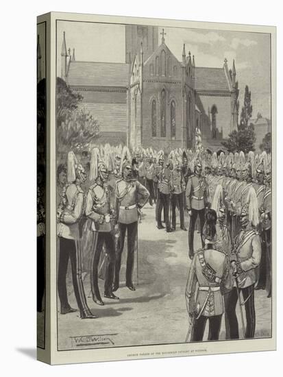 Church Parade of the Household Cavalry at Windsor-Thomas Walter Wilson-Stretched Canvas