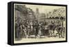 Church Parade of the Scots Greys at Brighton-Godefroy Durand-Framed Stretched Canvas