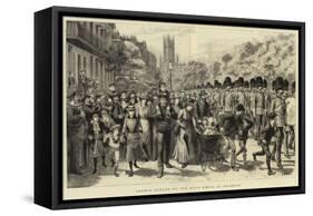 Church Parade of the Scots Greys at Brighton-Godefroy Durand-Framed Stretched Canvas
