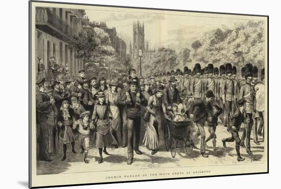 Church Parade of the Scots Greys at Brighton-Godefroy Durand-Mounted Giclee Print