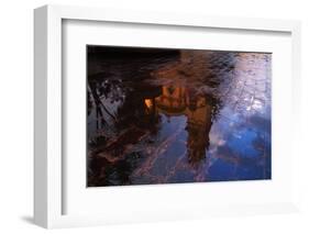 Church Reflected in Puddle-Danny Lehman-Framed Photographic Print