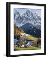 Church Sankt Magdalena, Villnoess Valley. Geisler Mountains. Italy-Martin Zwick-Framed Photographic Print