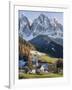 Church Sankt Magdalena, Villnoess Valley. Geisler Mountains. Italy-Martin Zwick-Framed Photographic Print