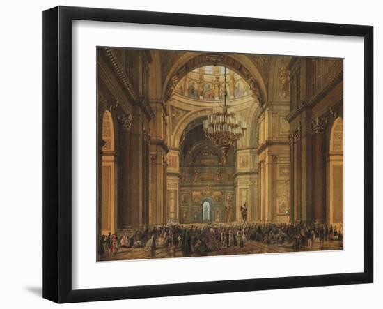 Church Service in the Saint Isaac's Cathedral in Saint Petersburg, 1850S-Charles-Claude Bachelier-Framed Giclee Print