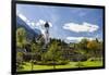 Church St. Johannes der Taufer (John the Baptist), Mount Zugspitze in the background-Martin Zwick-Framed Photographic Print