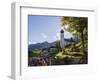 Church St. Johannes der Taufer. Village Grainau near Garmisch-Partenkirchen, Germany-Martin Zwick-Framed Photographic Print