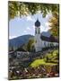 Church St. Johannes der Taufer. Village Grainau near Garmisch-Partenkirchen, Germany-Martin Zwick-Mounted Photographic Print