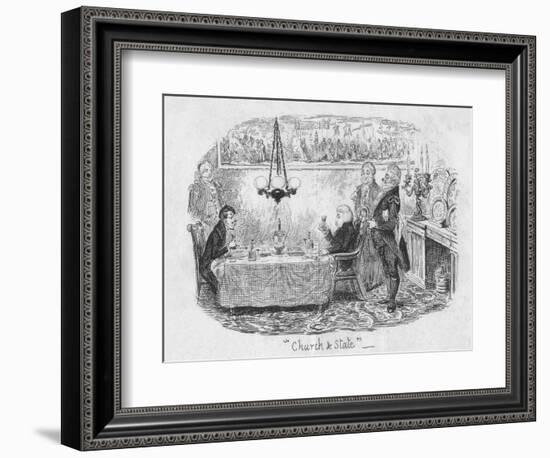 'Church & State', 1829-George Cruikshank-Framed Giclee Print