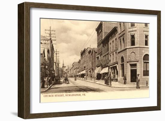 Church Street, Burlington, Vermont-null-Framed Art Print