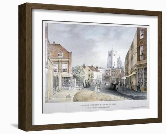 Church Street, Hackney, London, 1835-Day & Haghe-Framed Giclee Print