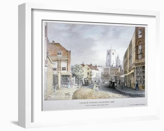 Church Street, Hackney, London, 1835-Day & Haghe-Framed Giclee Print