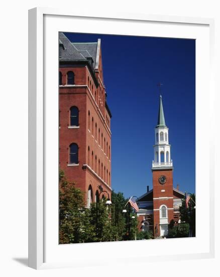 Church Street Marketplace, Burlington, Vermont, USA-Walter Bibikow-Framed Photographic Print