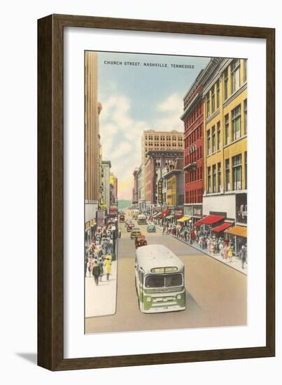 Church Street, Nashville, Tennessee-null-Framed Art Print