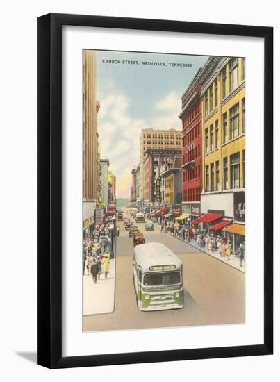 Church Street, Nashville, Tennessee-null-Framed Art Print