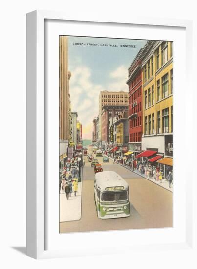 Church Street, Nashville, Tennessee-null-Framed Art Print