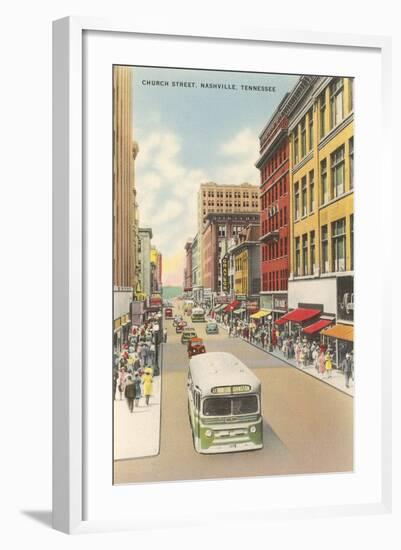 Church Street, Nashville, Tennessee-null-Framed Art Print