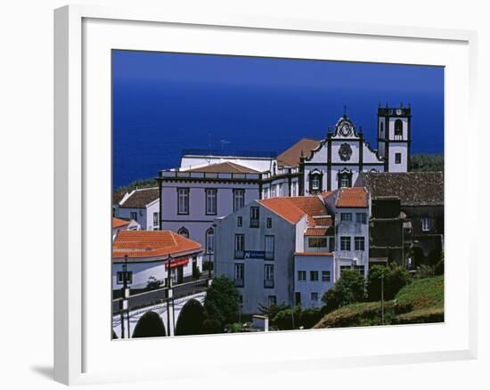 Church Tower Dominates the Town of Nordeste on the Island of Sao Miguel, Azores-William Gray-Framed Photographic Print