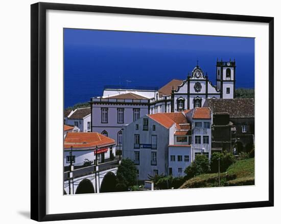 Church Tower Dominates the Town of Nordeste on the Island of Sao Miguel, Azores-William Gray-Framed Photographic Print