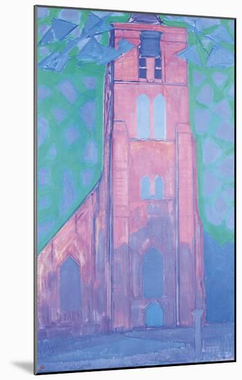 Church Tower in Zeeland-Piet Mondrian-Mounted Premium Giclee Print